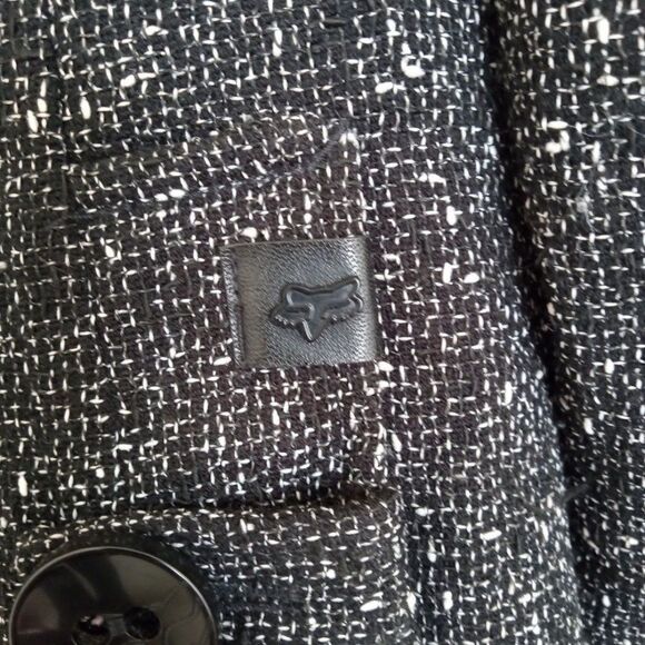 Fox Racing Tweed Textured Pea Coat Grey XS - Picture 7 of 11